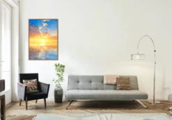 Broderie Diamant <br> Coucher De Soleil Flamboyant -Atelier Broderie Diamant broderie diamant coucher de soleil flamboyant decor atelier broderie diamant