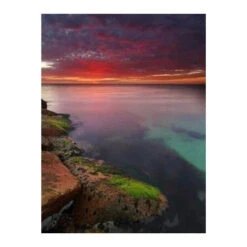 Broderie Diamant <br> Coucher De Soleil Rouge Feu