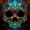 Broderie Diamant <br> Crâne Psychédélique -Atelier Broderie Diamant broderie diamant crane psychedelique atelier broderie diamant
