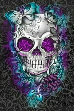 Broderie Diamant <br> Tête De Mort Des Ténèbres