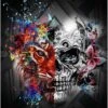Broderie Diamant <br> Moitié Crâne Moitié Tigre 1 Broderie Diamant <br> Moitié Crâne Moitié Tigre -Atelier Broderie Diamant broderie diamant crane tigre atelier broderie diamant