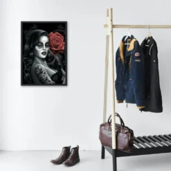 Broderie Diamant <br> Diva Santa Muerte -Atelier Broderie Diamant broderie diamant diva santa muerte decor atelier broderie diamant