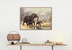 Broderie Diamant <br> Éléphant Et Petits -Atelier Broderie Diamant broderie diamant elephant et petits decor atelier broderie diamant