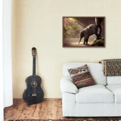 Broderie Diamant <br> Éléphant Et Rivière -Atelier Broderie Diamant broderie diamant elephant et riviere decor atelier broderie diamant