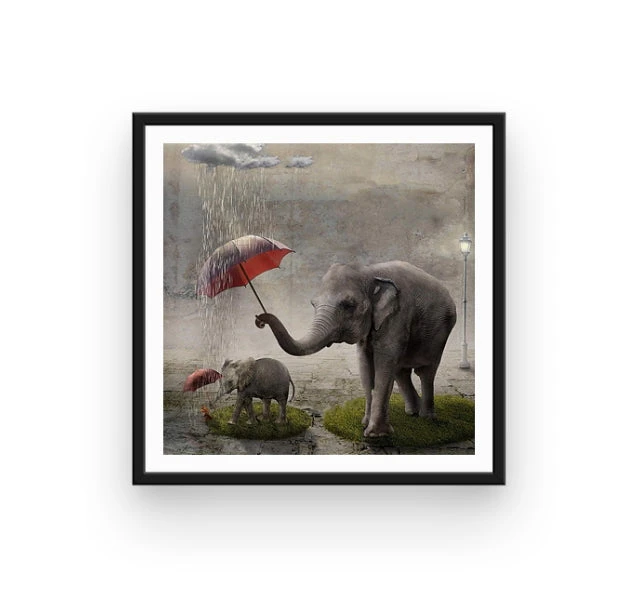 Broderie Diamant <br> Éléphants Et Pluie 4 Broderie Diamant <br> Éléphants Et Pluie – Image 2