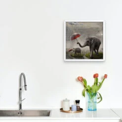 Broderie Diamant <br> Éléphants Et Pluie 7 Broderie Diamant <br> Éléphants Et Pluie -Atelier Broderie Diamant broderie diamant elephants et pluie decor atelier broderie diamant