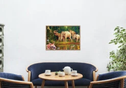 Broderie Diamant <br> Éléphants Sauvages -Atelier Broderie Diamant broderie diamant elephants sauvages decor atelier broderie diamant