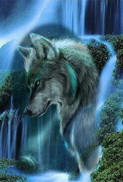 Broderie Diamant <br> Esprit Du Loup