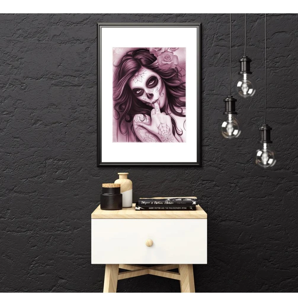 Broderie Diamant <br> Femme Mexicaine Tête De Mort 5 Broderie Diamant <br> Femme Mexicaine Tête De Mort – Image 3