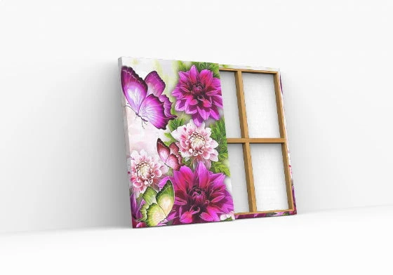 Broderie Diamant <br> Fleurs Roses Et Papillons 5 Broderie Diamant <br> Fleurs Roses Et Papillons – Image 3