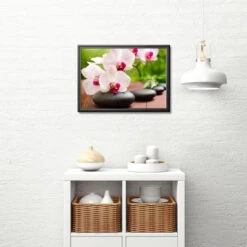 Broderie Diamant <br> Galet Et Orchidée Zen 7 Broderie Diamant <br> Galet Et Orchidée Zen -Atelier Broderie Diamant broderie diamant galet et orchidee zen decor atelier broderie diamant