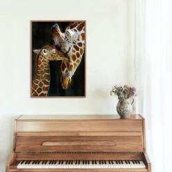 Broderie Diamant <br> Girafe Et Bébé 7 Broderie Diamant <br> Girafe Et Bébé -Atelier Broderie Diamant broderie diamant girafe et bebe decor atelier broderie diamant