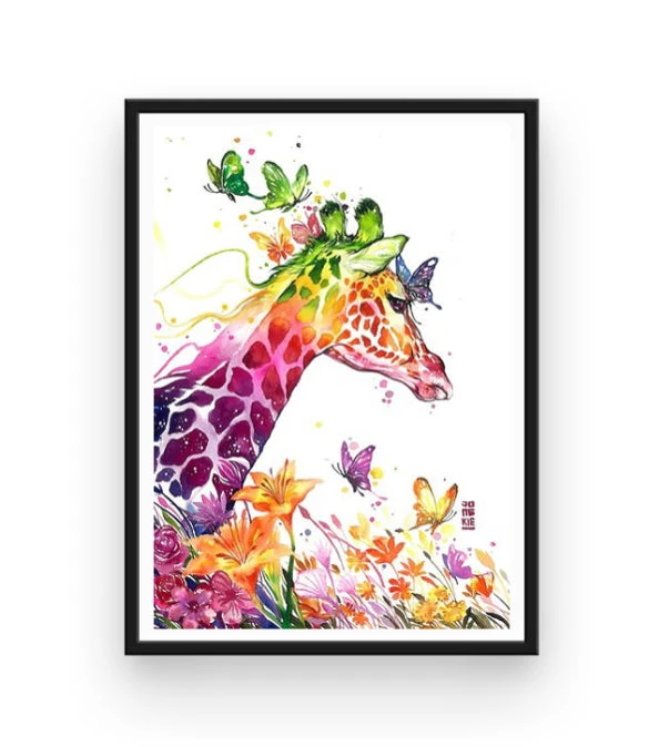 Broderie Diamant <br> Girafe Et Papillons 4 Broderie Diamant <br> Girafe Et Papillons – Image 2
