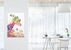 Broderie Diamant <br> Girafe Et Papillons 7 Broderie Diamant <br> Girafe Et Papillons -Atelier Broderie Diamant broderie diamant girafe et papillons decor atelier broderie diamant