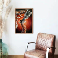 Broderie Diamant <br> Girafe Et Tendresse 7 Broderie Diamant <br> Girafe Et Tendresse -Atelier Broderie Diamant broderie diamant girafe et tendresse decor atelier broderie diamant