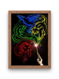 Broderie Diamant <br> Harry Potter Totems -Atelier Broderie Diamant broderie diamant harry potter totems cadre atelier broderie diamant