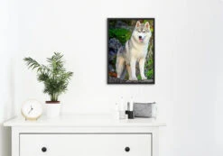 Broderie Diamant <br> Husky Gris -Atelier Broderie Diamant broderie diamant husky gris decor atelier broderie diamant