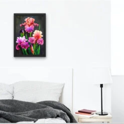 Broderie Diamant <br> Iris Roses -Atelier Broderie Diamant broderie diamant iris roses decor atelier broderie diamant