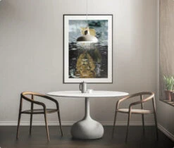 Broderie Diamant <br> Jeune Lionceau Et Son Reflet 7 Broderie Diamant <br> Jeune Lionceau Et Son Reflet -Atelier Broderie Diamant broderie diamant jeune lionceau et son reflet decor atelier broderie diamant