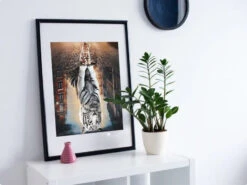 Broderie Diamant <br> Petit Chat Blanc Sera Grand -Atelier Broderie Diamant broderie diamant jeune tigre blanc sera grand decor atelier broderie diamant