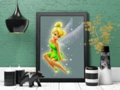 Broderie Diamant <br> La Fée Clochette -Atelier Broderie Diamant broderie diamant la fee clochette decor atelier broderie diamant