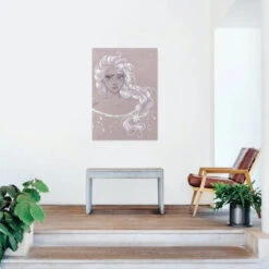 Broderie Diamant <br> La Reine Des Neiges Version Peinture -Atelier Broderie Diamant broderie diamant la reine des neiges version peinture decor atelier broderie diamant