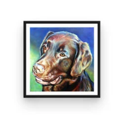 Broderie Diamant <br> Labrador Noir -Atelier Broderie Diamant broderie diamant labrador noir cadre atelier broderie diamant