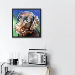 Broderie Diamant <br> Labrador Noir -Atelier Broderie Diamant broderie diamant labrador noir decor atelier broderie diamant