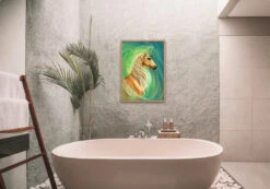 Broderie Diamant <br> Licorne Beige -Atelier Broderie Diamant broderie diamant licorne beige decor atelier broderie diamant