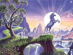 Broderie Diamant <br> Licorne Clair De Lune