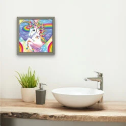 Broderie Diamant <br> Licorne Des Nuages -Atelier Broderie Diamant broderie diamant licorne des nuages decor atelier broderie diamant