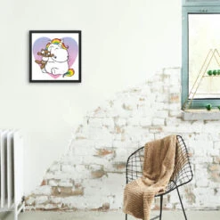 Broderie Diamant <br> Licorne Et Peluche -Atelier Broderie Diamant broderie diamant licorne et peluche decor atelier broderie diamant