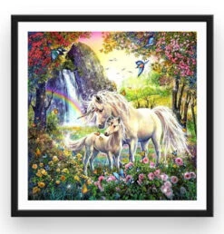 Broderie Diamant <br> Licorne Et Petit -Atelier Broderie Diamant broderie diamant licorne et petit cadre atelier broderie diamant