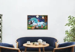 Broderie Diamant <br> Licorne Et Ses Amis -Atelier Broderie Diamant broderie diamant licorne et ses amis decor atelier broderie diamant