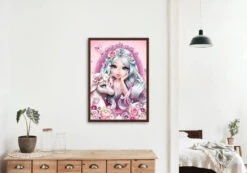 Broderie Diamant <br> Licorne Et Son Amie -Atelier Broderie Diamant broderie diamant licorne et son amie decor atelier broderie diamant