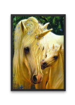 Broderie Diamant <br> Licorne Et Son Petit -Atelier Broderie Diamant broderie diamant licorne et son petit cadre atelier broderie diamant