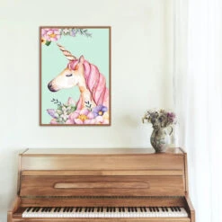 Broderie Diamant <br> Licorne Fleurie 7 Broderie Diamant <br> Licorne Fleurie -Atelier Broderie Diamant broderie diamant licorne fleurie decor atelier broderie diamant