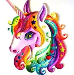 Broderie Diamant <br> Licorne Magique