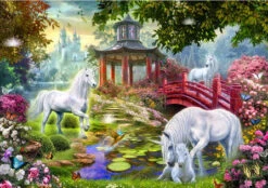 Broderie Diamant <br> Licorne Paysage Asiatique