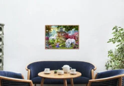 Broderie Diamant <br> Licorne Paysage Asiatique -Atelier Broderie Diamant broderie diamant licorne paysage asiatique decor atelier broderie diamant