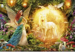 Broderie Diamant <br> Licorne Rayonnante