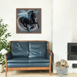 Broderie Diamant <br> Licorne Sombre -Atelier Broderie Diamant broderie diamant licorne sombre decor atelier broderie diamant