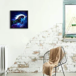 Broderie Diamant <br> Licorne Spirituelle -Atelier Broderie Diamant broderie diamant licorne spirituelle decor atelier broderie diamant