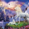 Broderie Diamant <br> Licornes Au Paradis