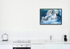 Broderie Diamant <br> Licornes Des Mers -Atelier Broderie Diamant broderie diamant licornes des mers decor atelier broderie diamant