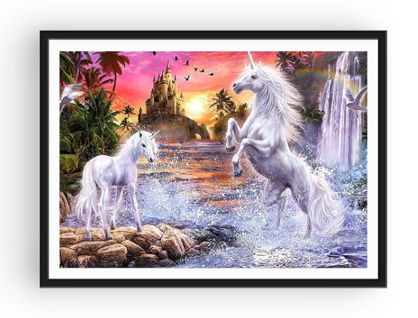 Broderie Diamant <br> Licornes Et Cascade 4 Broderie Diamant <br> Licornes Et Cascade – Image 2