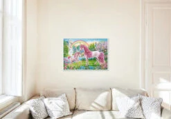 Broderie Diamant <br> Licornes Roses 7 Broderie Diamant <br> Licornes Roses -Atelier Broderie Diamant broderie diamant licornes roses decor atelier broderie diamant