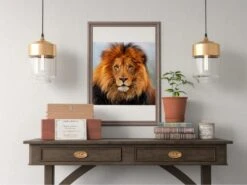 Broderie Diamant <br> Lion Sauvage -Atelier Broderie Diamant broderie diamant lion decor atelier broderie diamant