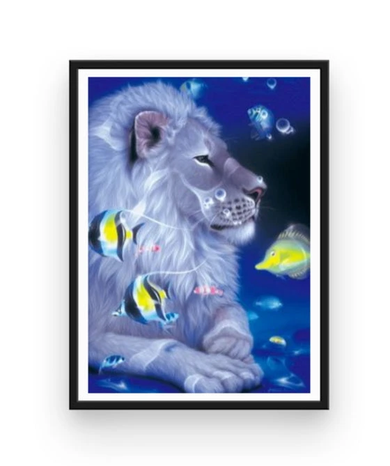 Broderie Diamant <br> Lion Et Poissons 4 Broderie Diamant <br> Lion Et Poissons – Image 2