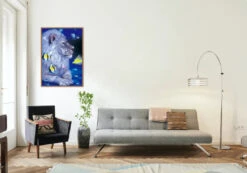 Broderie Diamant <br> Lion Et Poissons 7 Broderie Diamant <br> Lion Et Poissons -Atelier Broderie Diamant broderie diamant lion et poissons decor atelier broderie diamant